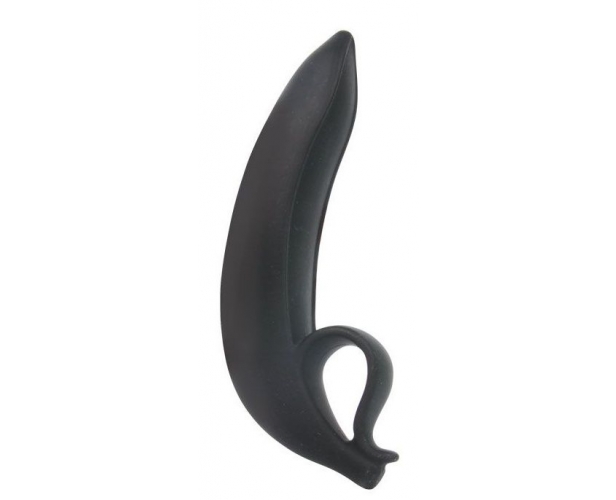 Sex Expert Anal Banana - анальный стимулятор, 16х2.8 см (чёрный) - фото 1