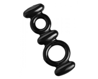 Двойное эрекционное кольцо Dual Stretch - Trinity Vibes (чёрный)