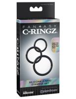 Fantasy C-Ringz Silicone 3-Ring Stamina Set - Набор эрекционных колец (черный)