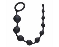 Lola Toys First Time силиконовая анальная цепочка Long Pleasure Chain Black 35 см (чёрный)