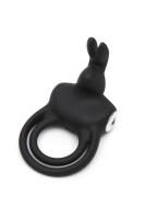 Happy Rabbit Cock Ring - Вибронасадка с кольцом, 5,5 см (черный)