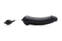 Tom of Finland Toms Inflatable Silicone Dildo - фаллоимитатор c функцией расширения, 32.4х7.6 см (чёрный)