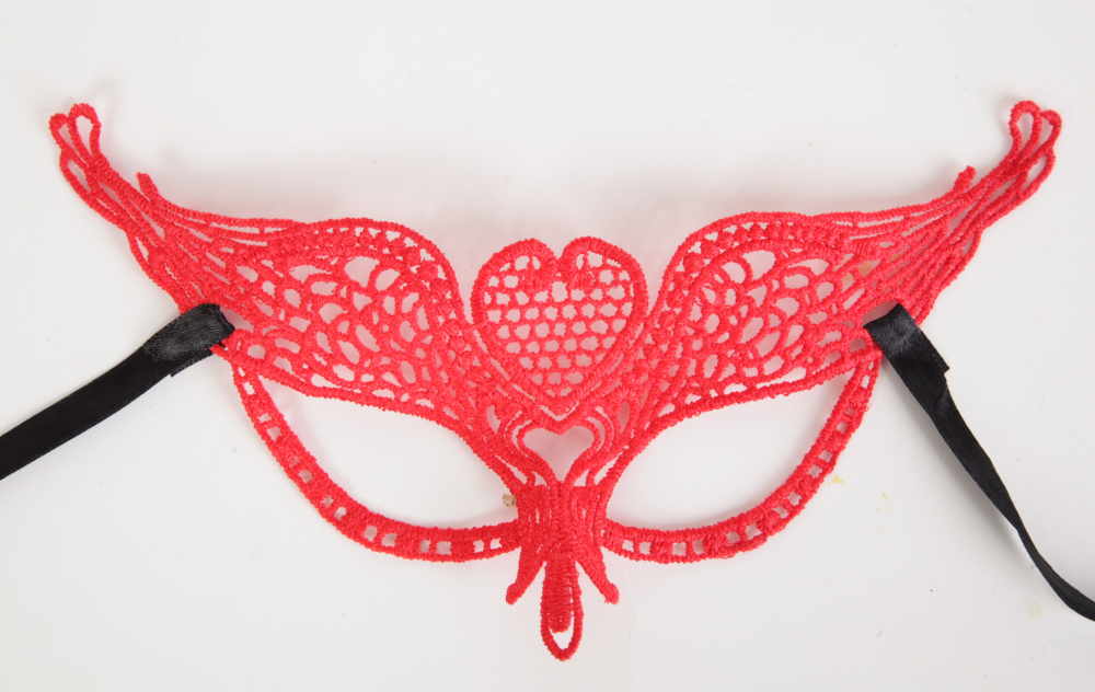 4sexdream Звезда Бала эротическая кружевная маска, 22.5 см (красный)