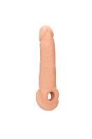 Penis Extender with Rings - Увеличивающая насадка на пенис 22 см (телесный)