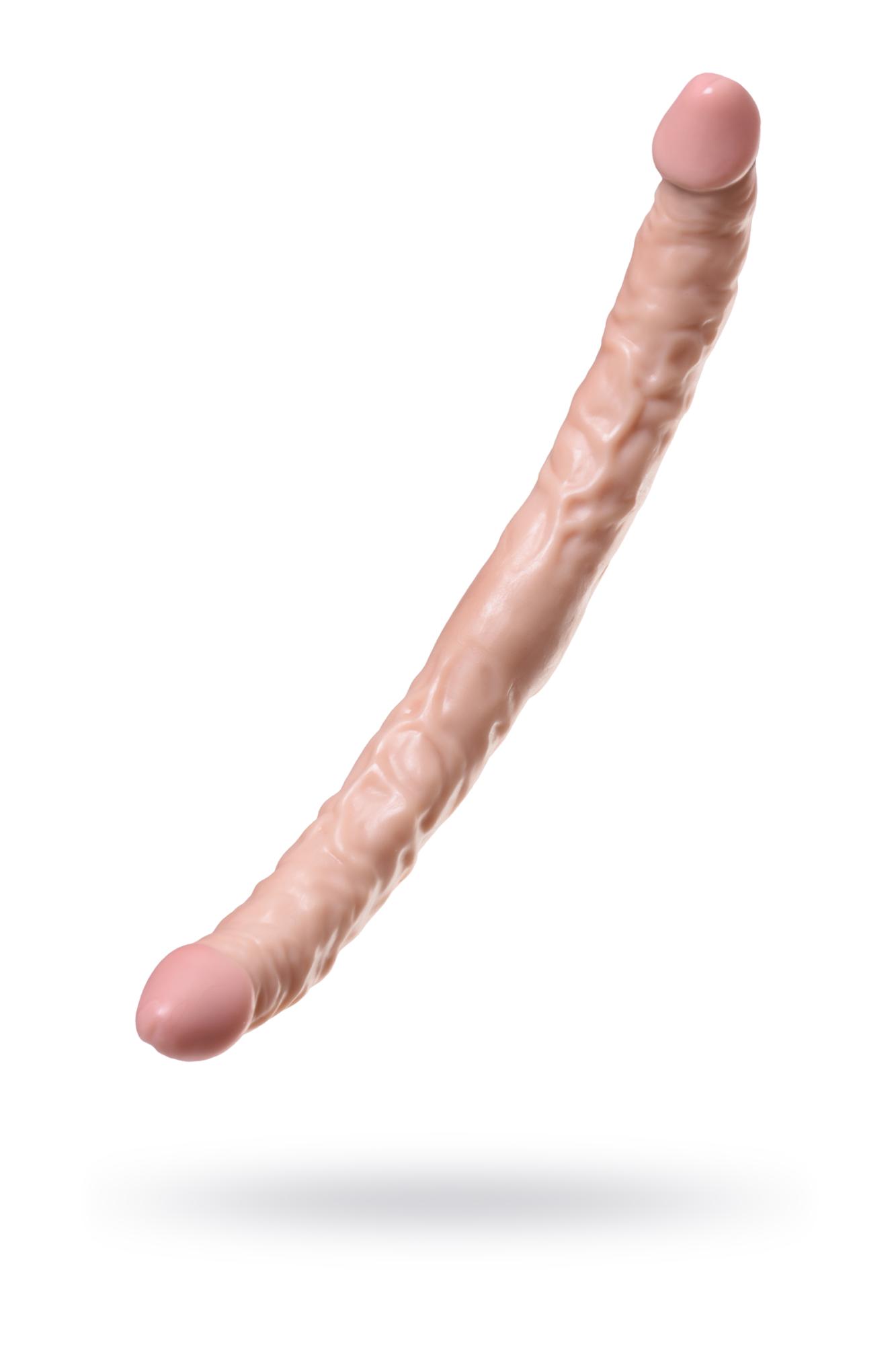 Двусторонний фаллоимитатор TOYFA RealStick Nude реалистичный, PVC, телесный, 42,5 см - фото 1
