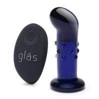 Glas Rechargeable - Вибрирующий стимулятор, 10х3.6 см (синий)