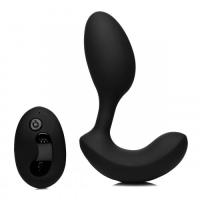 10X P-Flexer Prostate Stimulating Anal Butt Plug - анальный стимулятор, 13.7х3.8 см (чёрный)