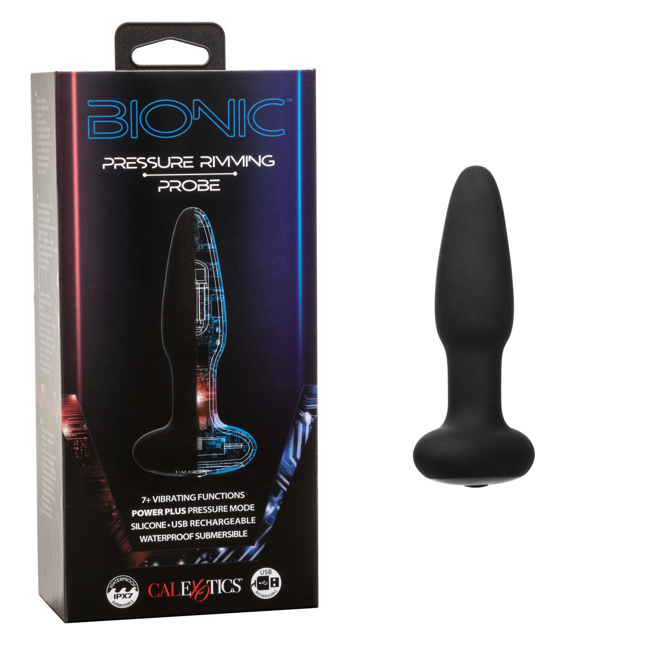Bionic Pressure Rimming Probe - Инновационная умная анальная пробка, 14,5 см (черный)