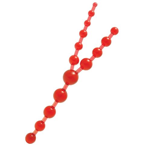 Шарики анальные тройные Triple Anal Pleasure Beads (красный)