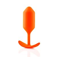 B-vibe Snug Plug 3 - Профессиональная пробка для ношения, 12х3.8 см (оранжевая)