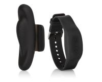 Lock-N-Play Wristband Remote Panty Teaser - Клиторальный стимулятор с дистанционным управлением, 9.5х2.5 см (чёрный) 