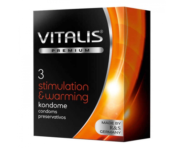 Презервативы с согревающим эффектом - Vitalis, 3 шт