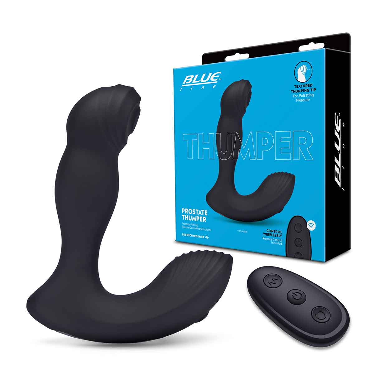 Thumper - Prostate Flicking - Массажер простаты с двойной вибрацией, 13,5 см (черный)