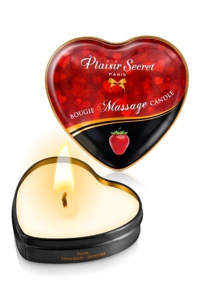 Plaisir Secret Strawberry - массажная свеча с ароматом клубники, 35 мл - фото 1