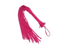 СК-Визит - Кожаная плеть с велюровым покрытием 65 см (розовый)
