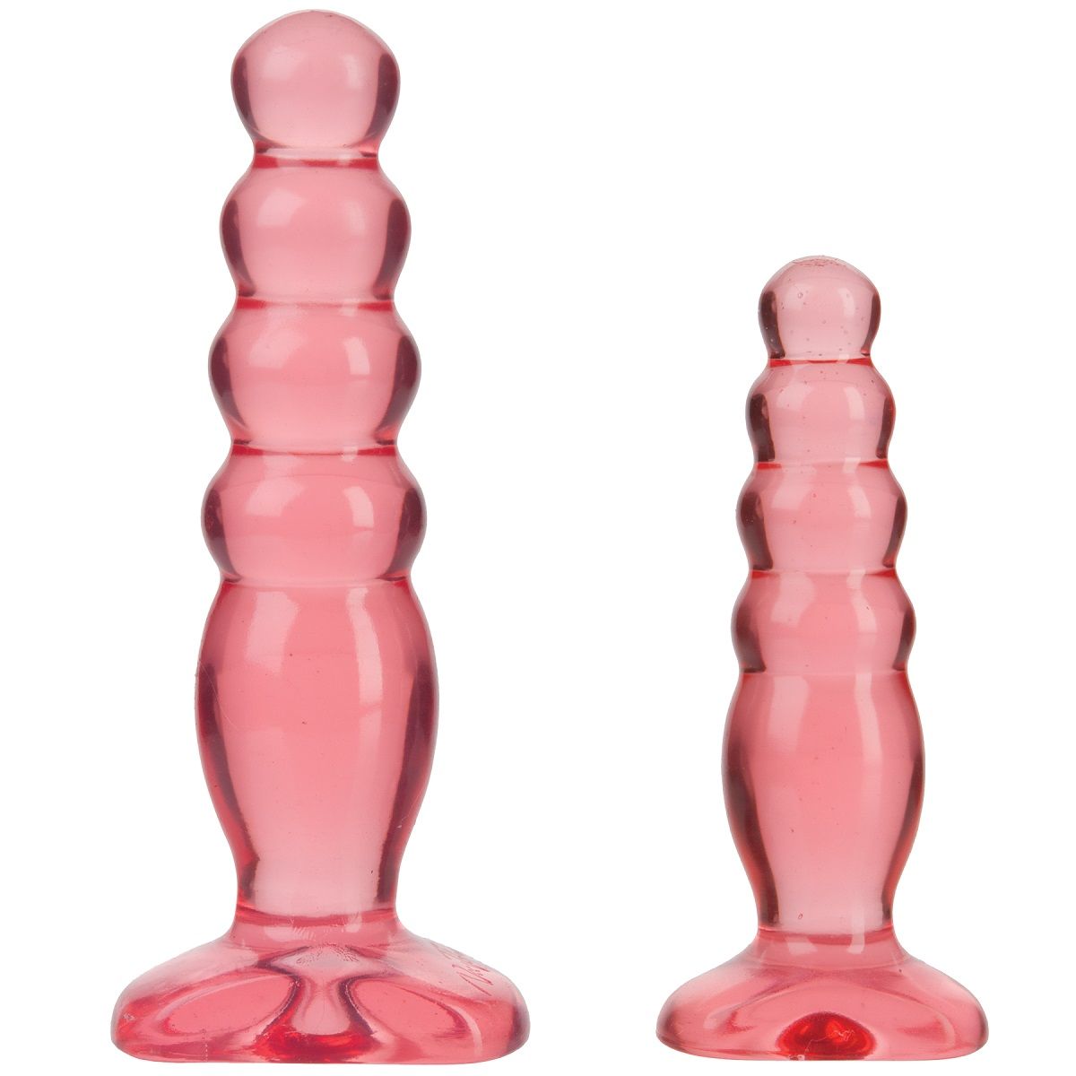 Набор из двух розовых анальных втулок Crystal Jellies Anal Trainer Kit от ero-shop