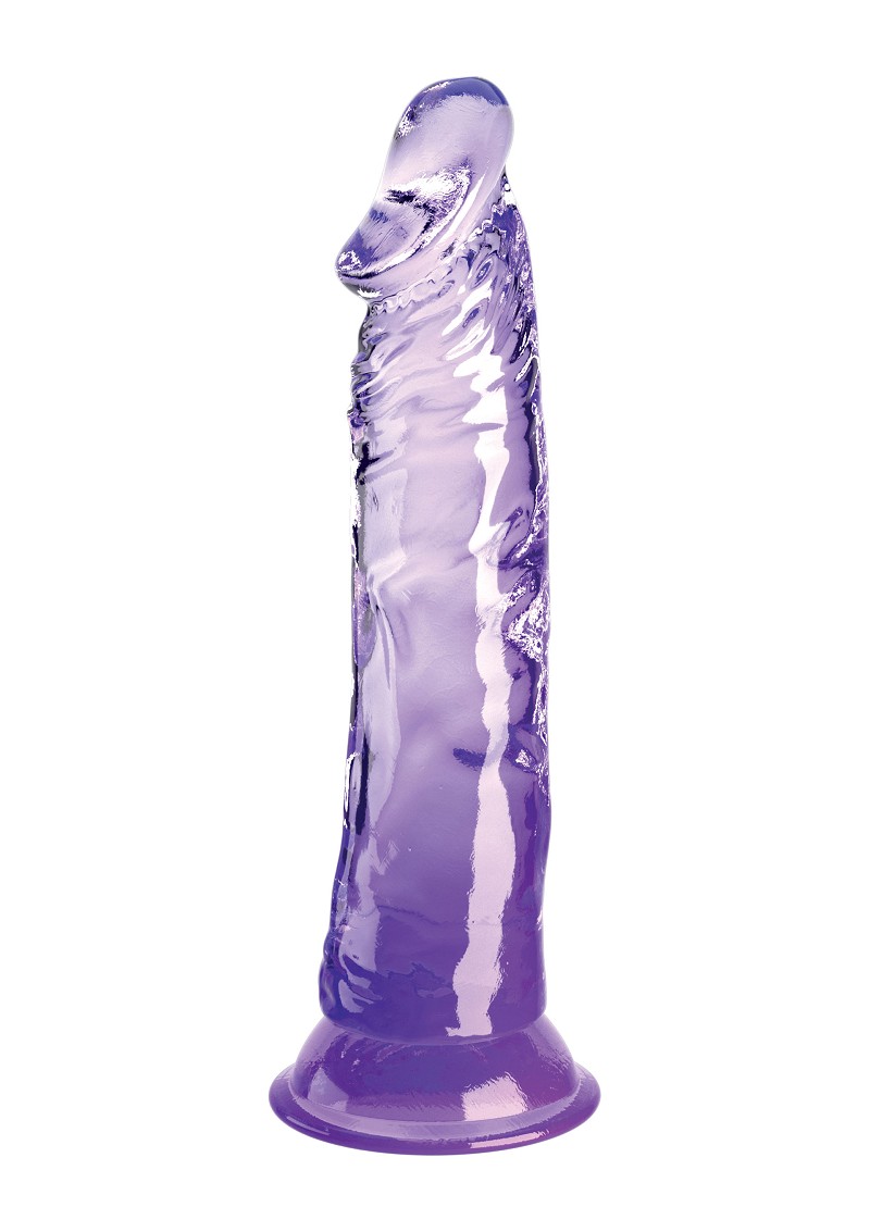 Pipedream King Cock Clear 8 - реалистичный фаллоимитатор на присоске, 21.8х4.6 см (фиолетовый)