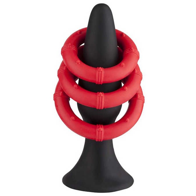 Dream Toys Menzstuff Pash Kit - Анальный плаг и набор эрекционных колец, 12.7х2.5 см (чёрный) - фото 1