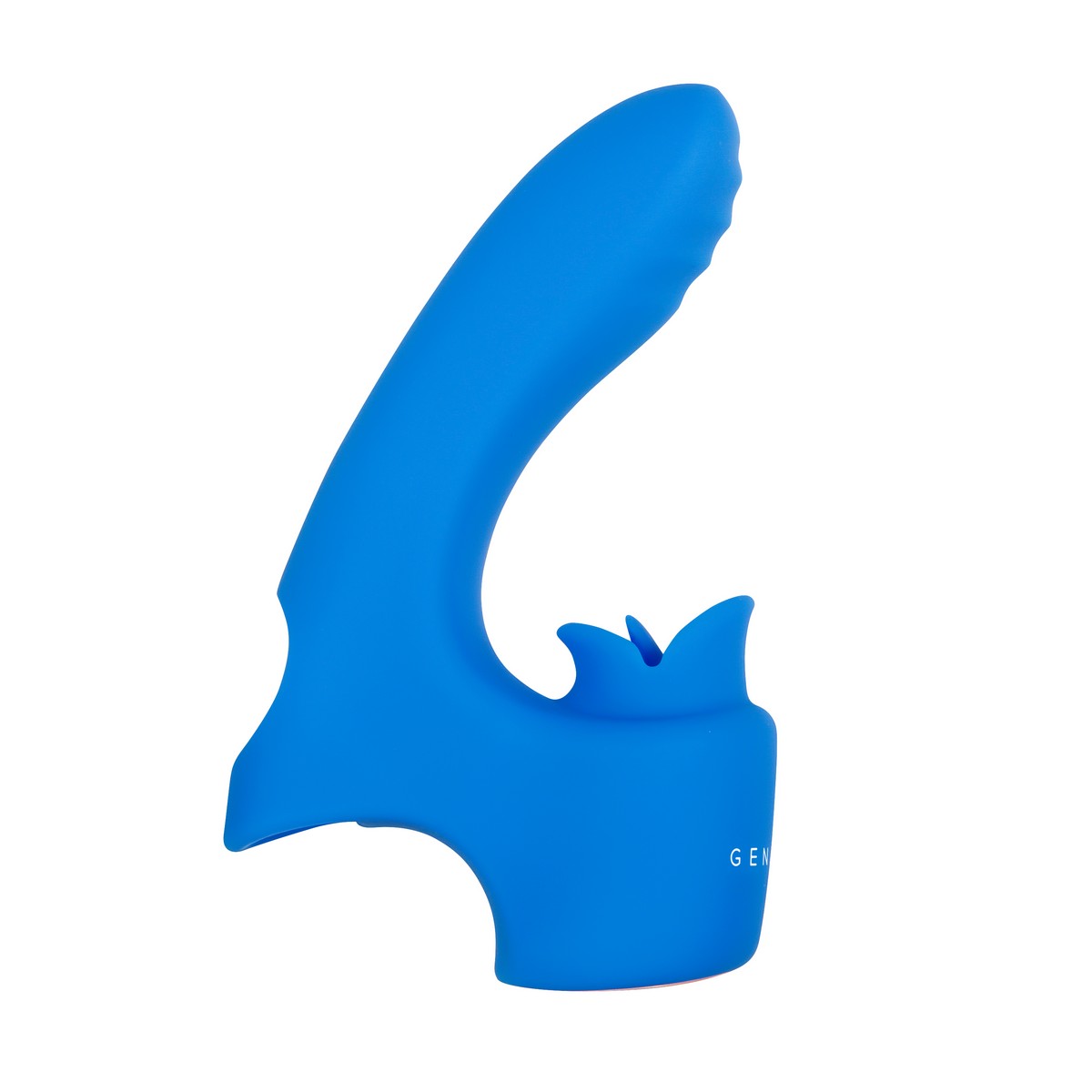 FLICK IT - Вибронасадка на палец с имитацией движений языком, 13,6 см (синий)