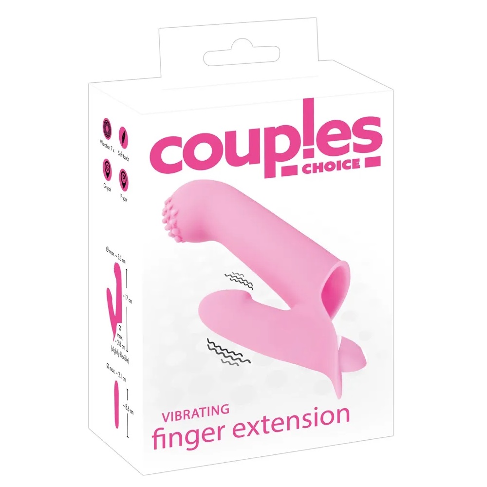 Vibrating Finger Extension - Вибронасадка на палец, 17 см (розовый) - фото 1