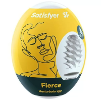 Satisfyer Egg Single Fierce - инновационный влажный мастурбатор-яйцо, 7х5.5 см