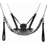 Strict Extreme Sling - кожаное сидение для секс-качелей, 96.5х53.3 см (чёрный)