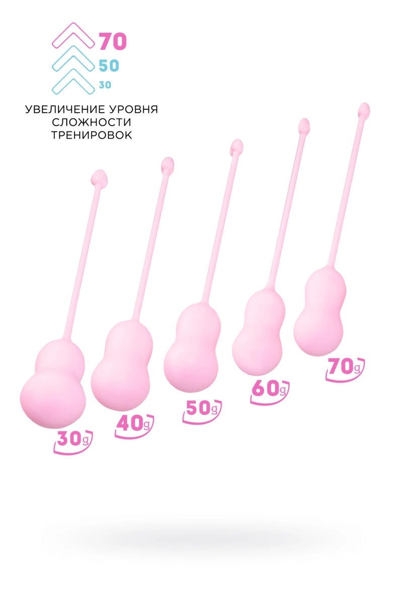 Flovetta by Toyfa TULIPS - Набор вагинальных шариков, 5,3 см (розовый) - фото 1