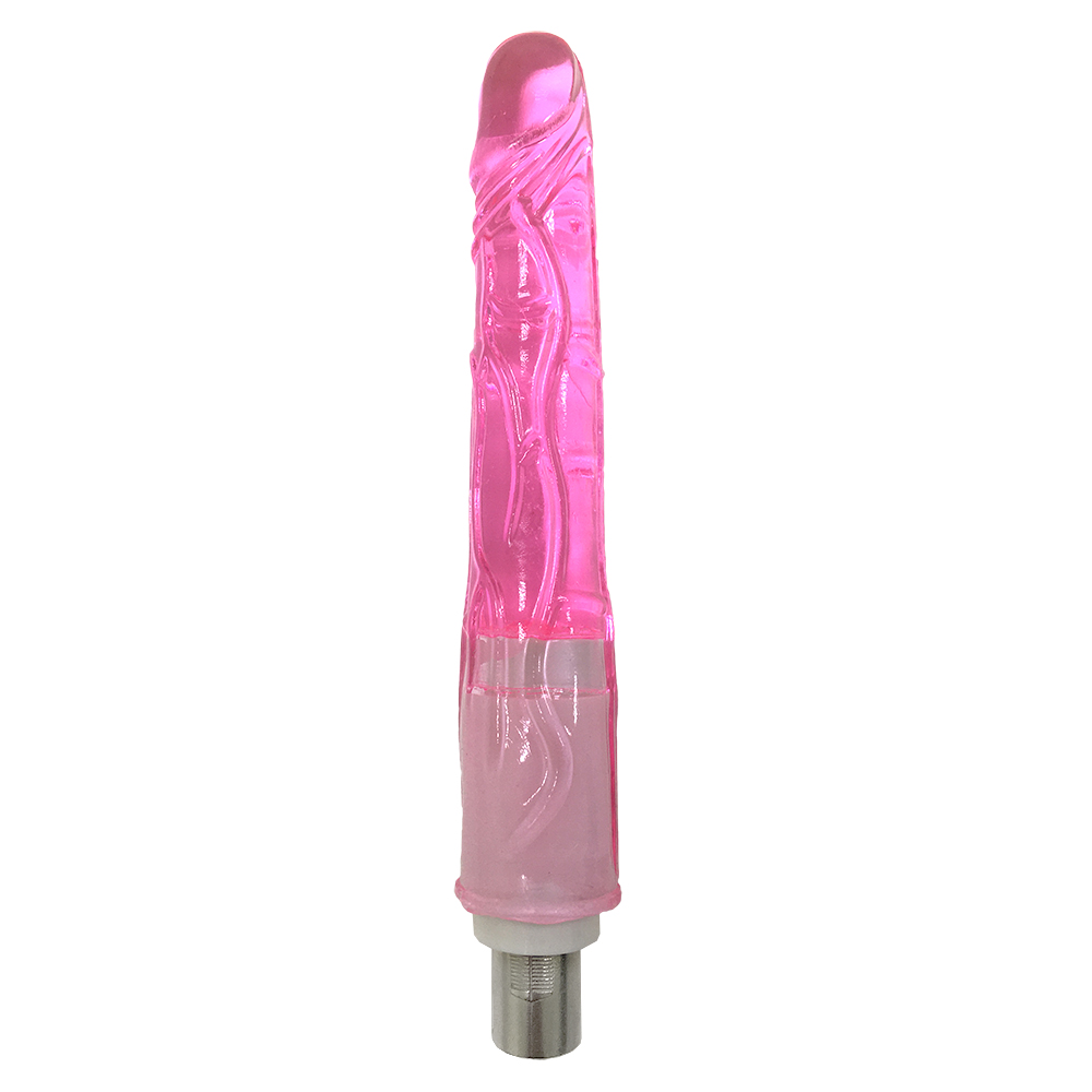 Тонкий фаллоимитатор насадка для секс-машины Machine Gun, 17х2.8 см (розовый)