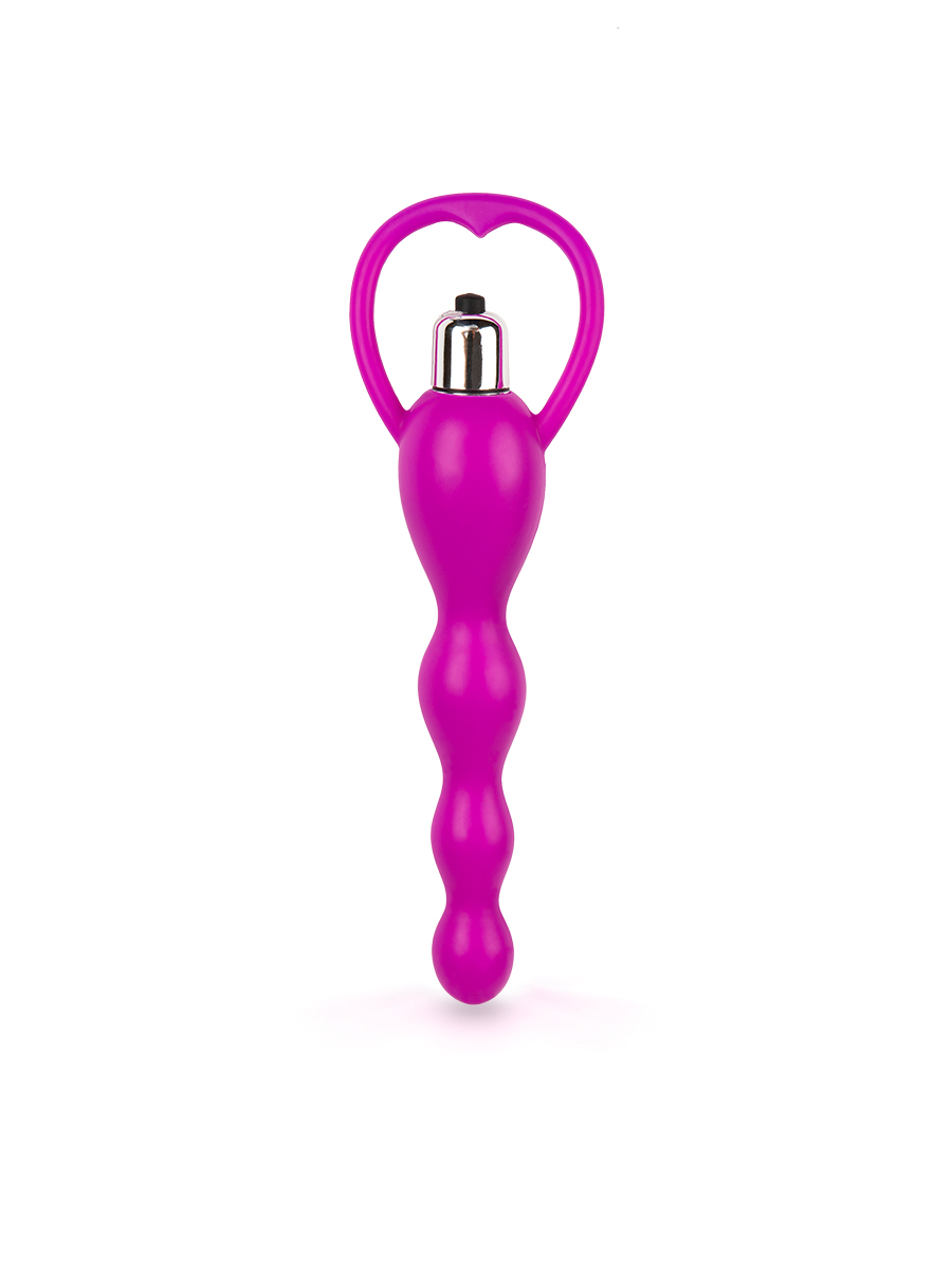 Браззерс - Анальная цепочка с вибрацией, 14х3.5 см (розовая) от ero-shop