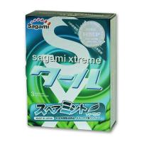 Sagami Xtreme Mint латексные презервативы с ароматом мяты, 3 шт