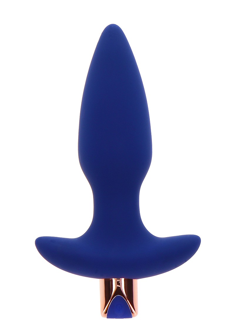 Toy Joy The Sparkle Buttplug - анальная вибропробка с дистанционным управлением, 13.5х3.5 см (синий)