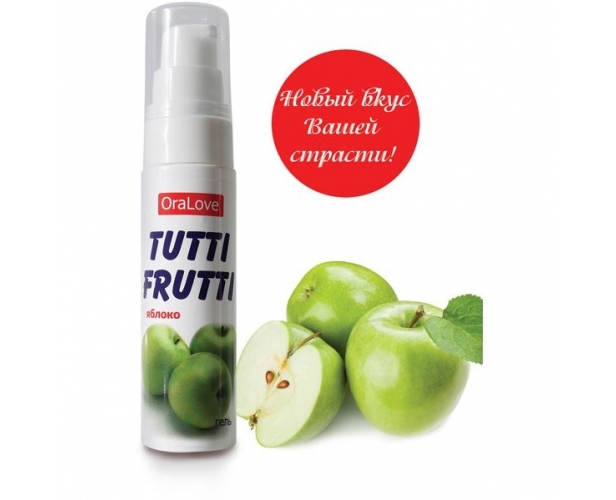 Оральный лубрикант Oralove Tutti-Frutti - Биоритм, 30 мл (яблоко) - фото 1