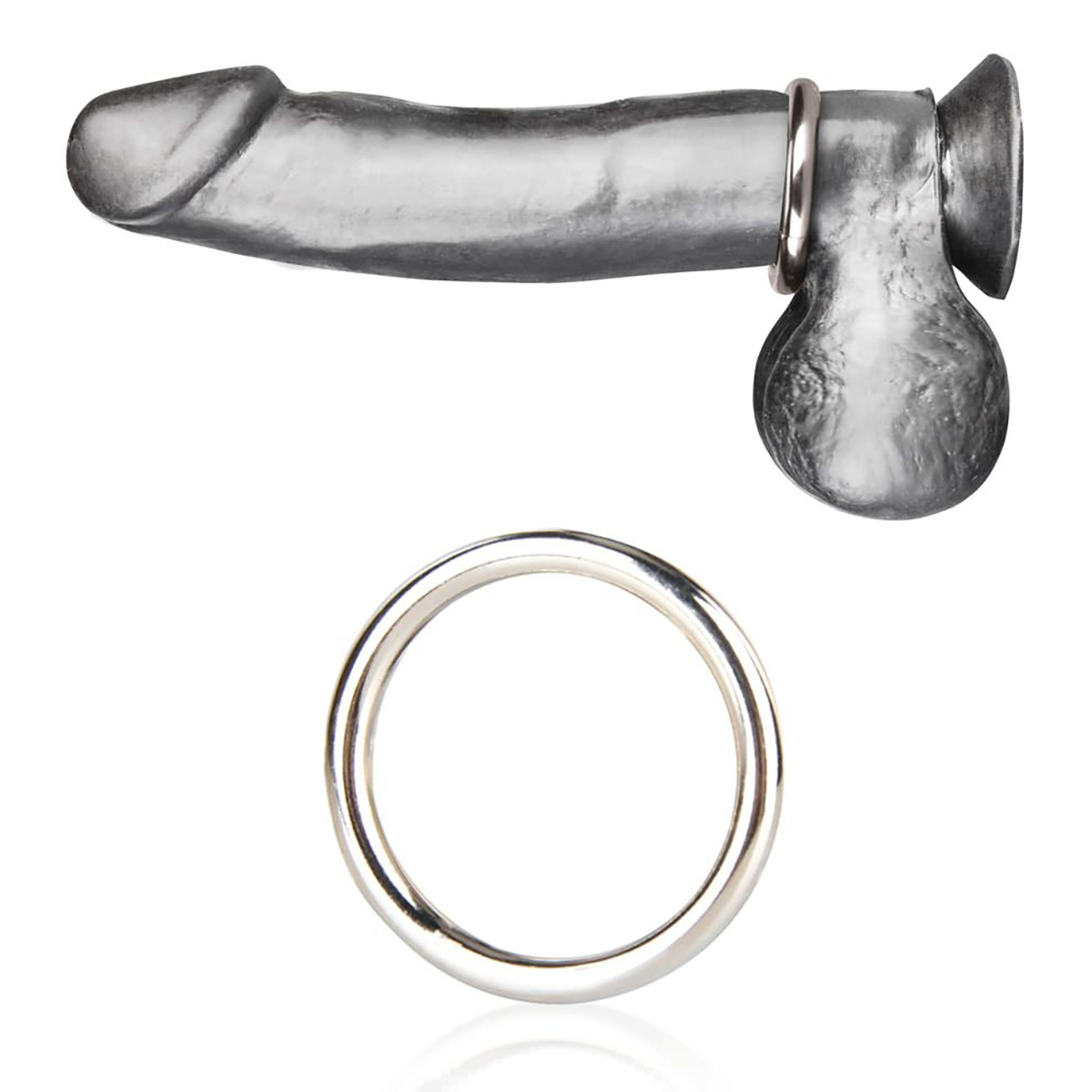 Стальное эрекционное кольцо 5,5 см STEEL COCK RING
