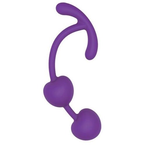 Шарики вагинальные с удобной ручкой у основания (фиолетовый) - фото 1
