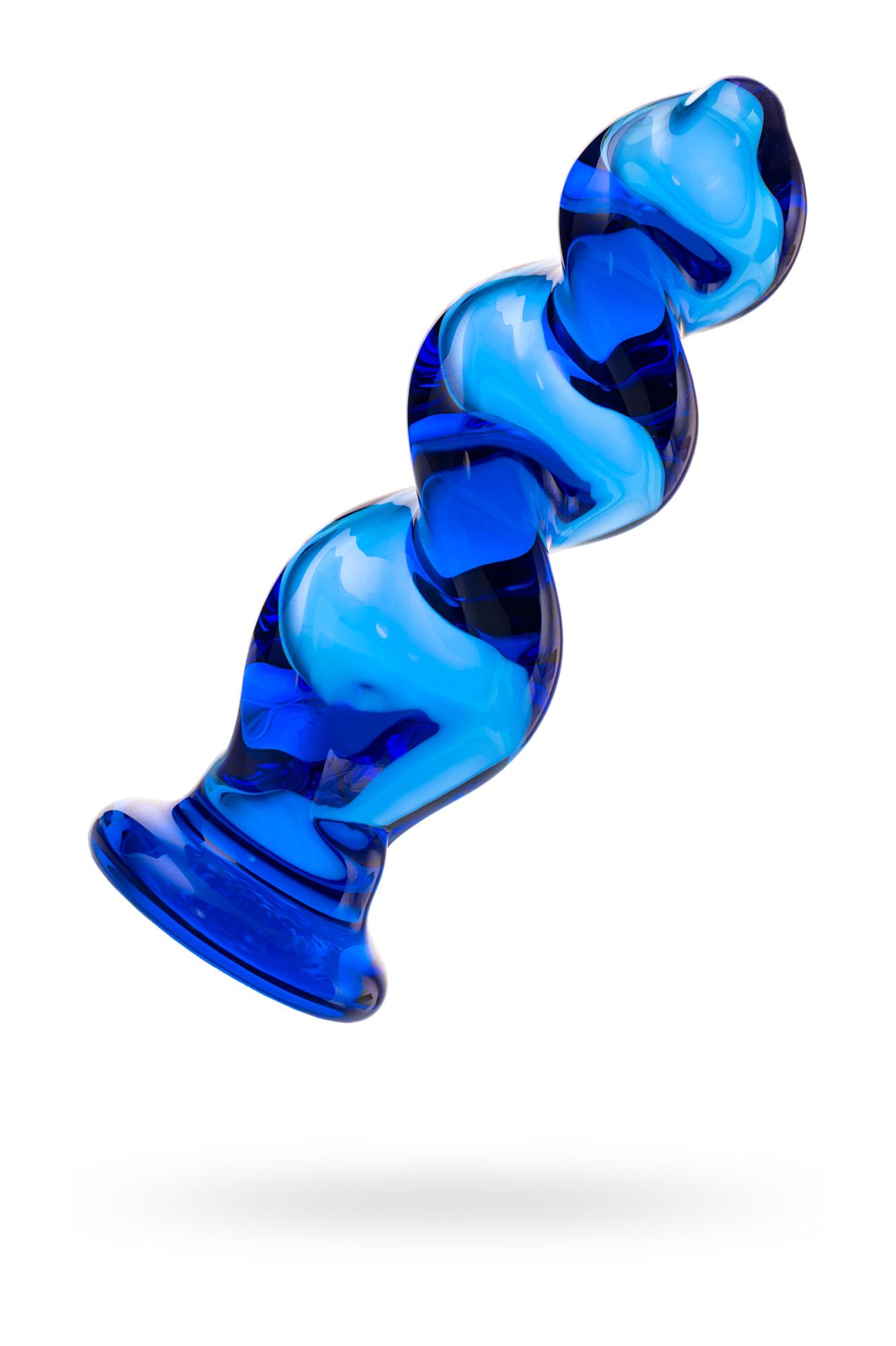 Анальная втулка Sexus Glass, стекло, синяя, 12 см, Ø 3,5 см - фото 1