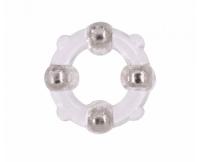 Эрекционное кольцо для пениса Stud Ring, 2.5 см (белый)