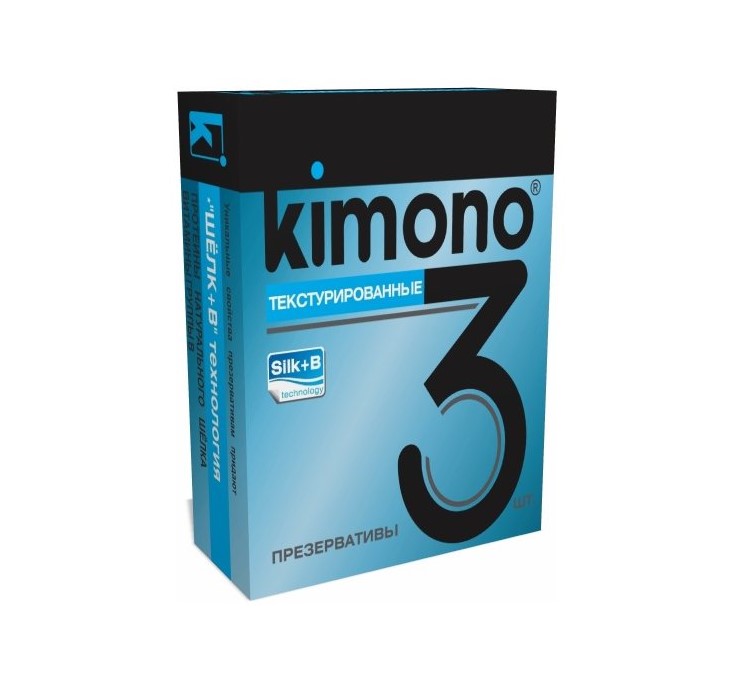 Kimono - Текстурированные презервативы, 3 шт