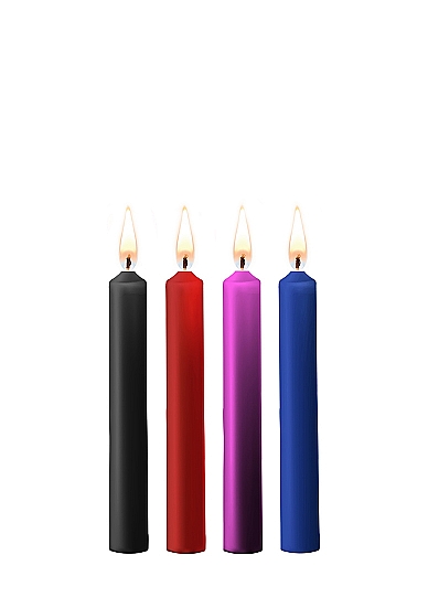 Teasing Wax Candles набор разноцветных восковых BDSM-свечей, 4 шт - фото 1