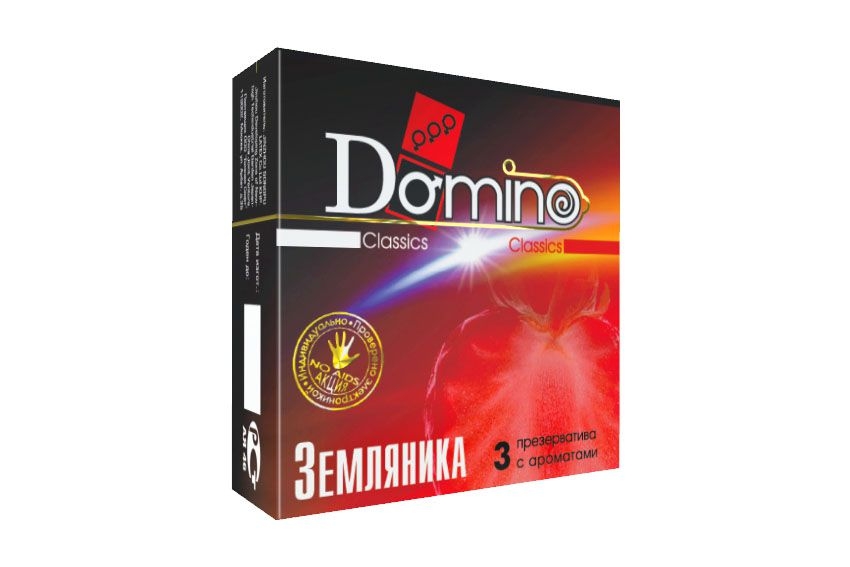 Domino Земляника ароматизированные презервативы, 3 шт от ero-shop