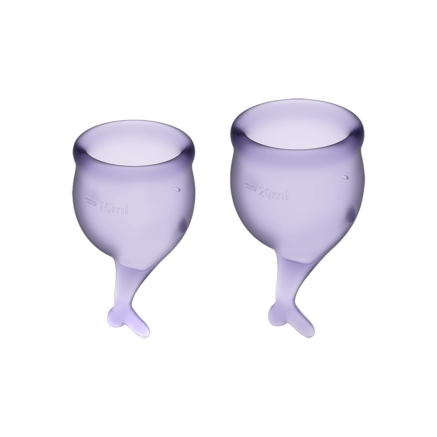 Satisfyer Feel Secure - набор менструальных чаш, 15 мл и 20 мл(фиолетовый) от ero-shop