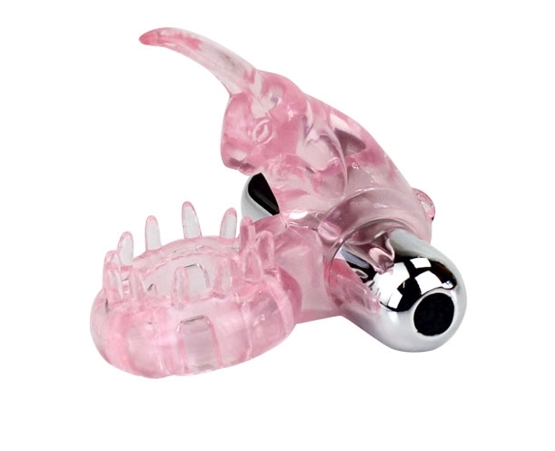 Виброкольцо с массажером клитора Sweet - Baile, 6.5 см (розовый) от ero-shop
