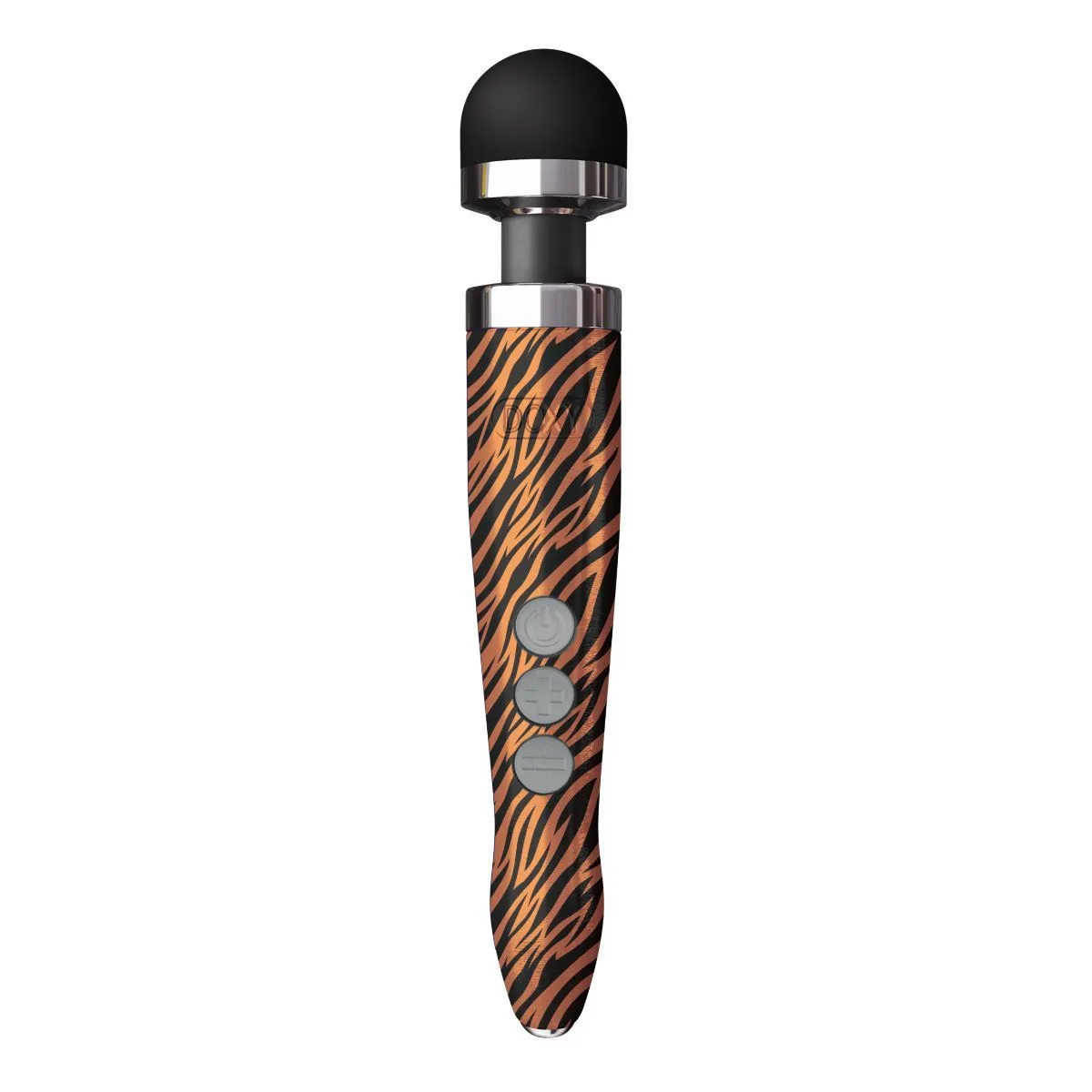 Doxy Die Cast 3R Tiger - очень мощный безпроводной вибратор-микрофон в алюминиево-титановом корпусе, 28х4.5 см (коричневый)