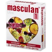 Masculan Ultra Tutti-Frutti - жёлтые презервативы с фруктовым ароматом (3 шт)