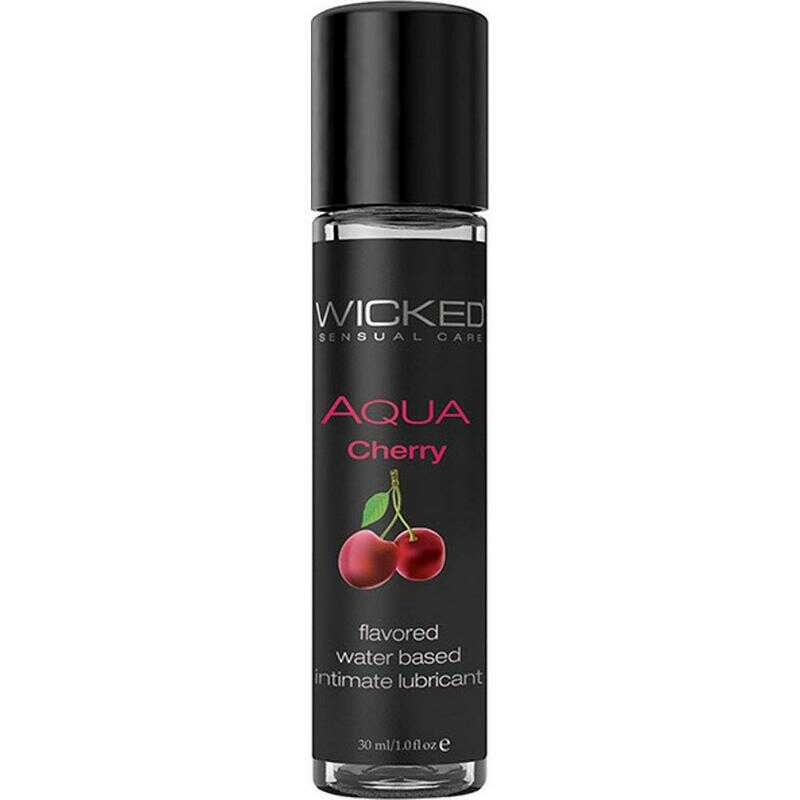 Wicked Aqua Cherry - Лубрикант на водной основе со вкусом сладкой вишни, 30 мл