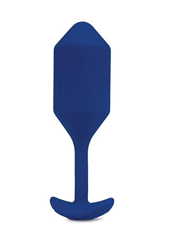 B-Vibe Vibrating Snug Plug 4 - Профессиональная пробка для ношения с вибрацией, 13.2х4.4 см (синий) - фото 1