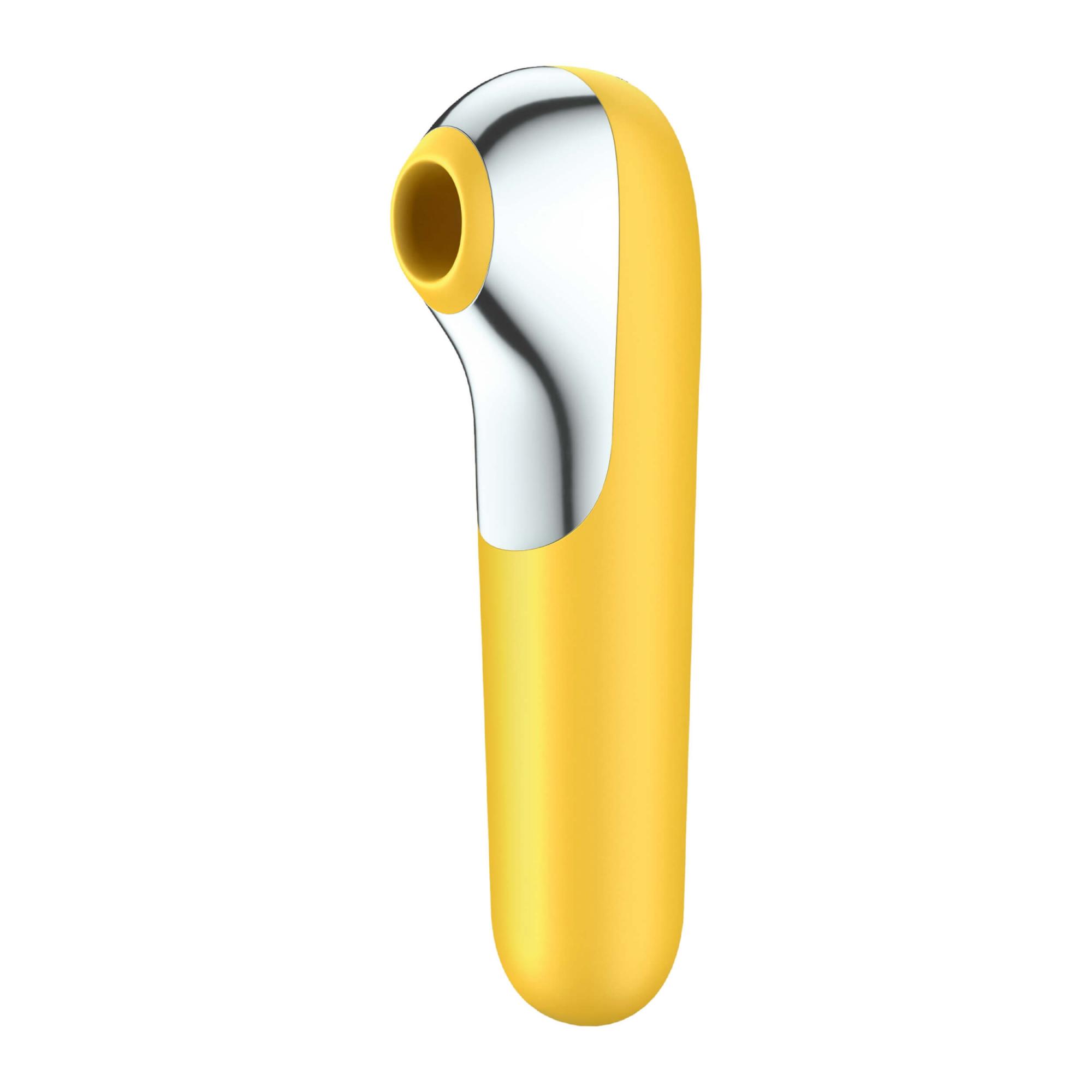 Satisfyer Dual Love - Вакуумно-волновой стимулятор клитора, 16х3.7 см (желтый) от ero-shop