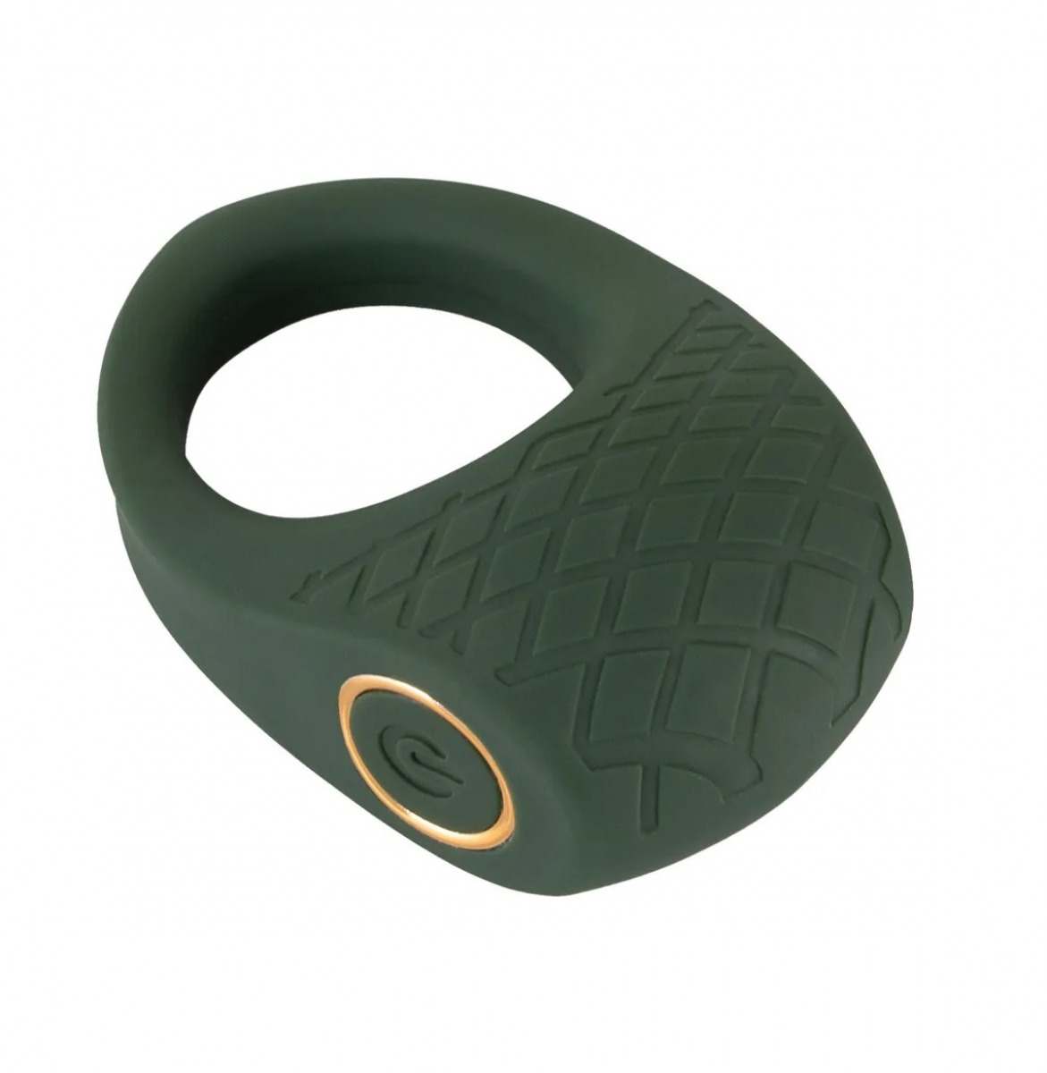 Emerald LoveLuxurious - эрекционное кольцо с вибрацией, 6.5х3 см (зелёный)