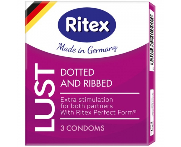 Презервативы Ritex Lust с рифлением и пупырышками (3 шт)