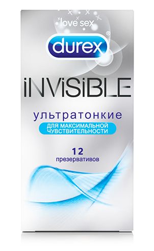 Ультратонкие презервативы Durex Invisible - 12 шт. от ero-shop