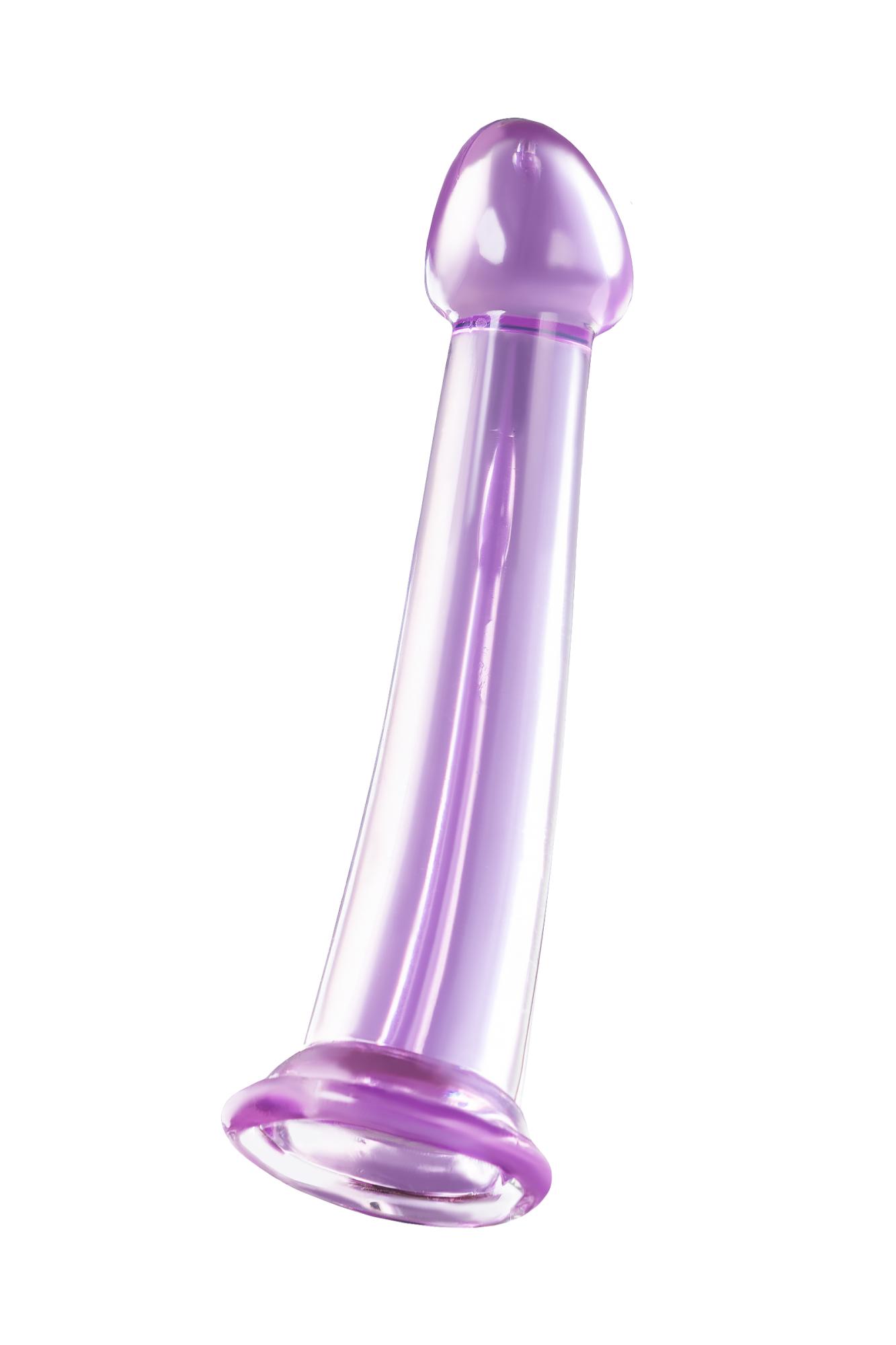 Нереалистичный фаллоимитатор Jelly Dildo M Toyfa Basic, TPE, фиолетовый, 18 см - фото 1